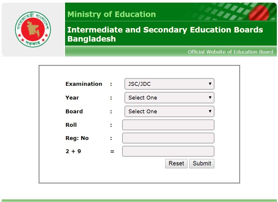 JSC Result 2019